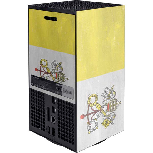 Vatican City Flag Distressed Xbox Series X Console Skin